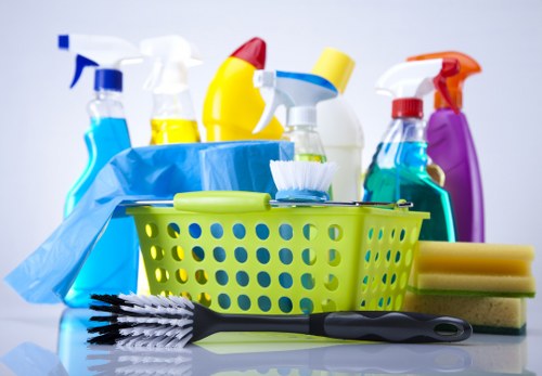 Carpet cleaning team beginning a safety-focused job assessment