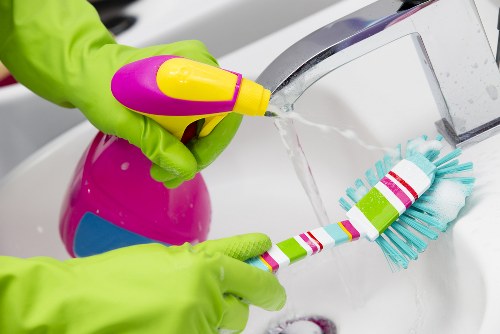 Professional upholstery cleaning for a fabric sofa